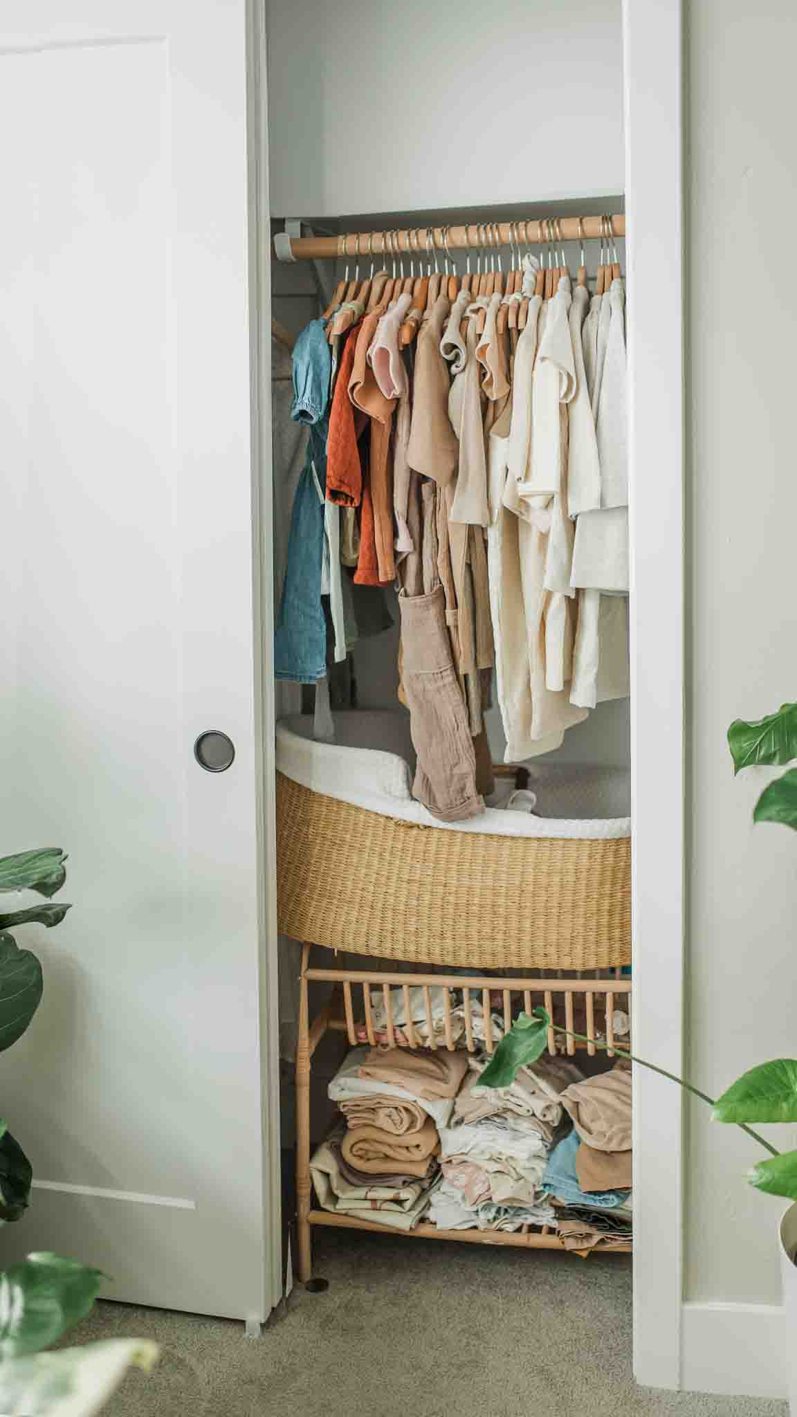 A preview of Lena Sophia Photography's client closet featuring nuetral colored outfits for families.