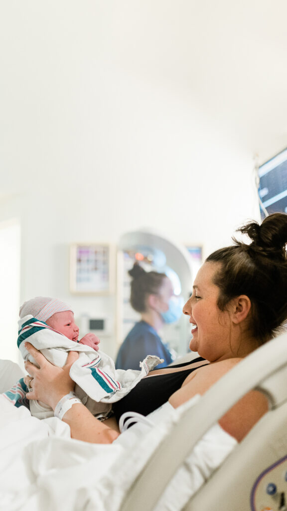 Personal birth story at PeaceHealth Southwest Medical Center – Family Birth Center. Lena Sophia Photography.