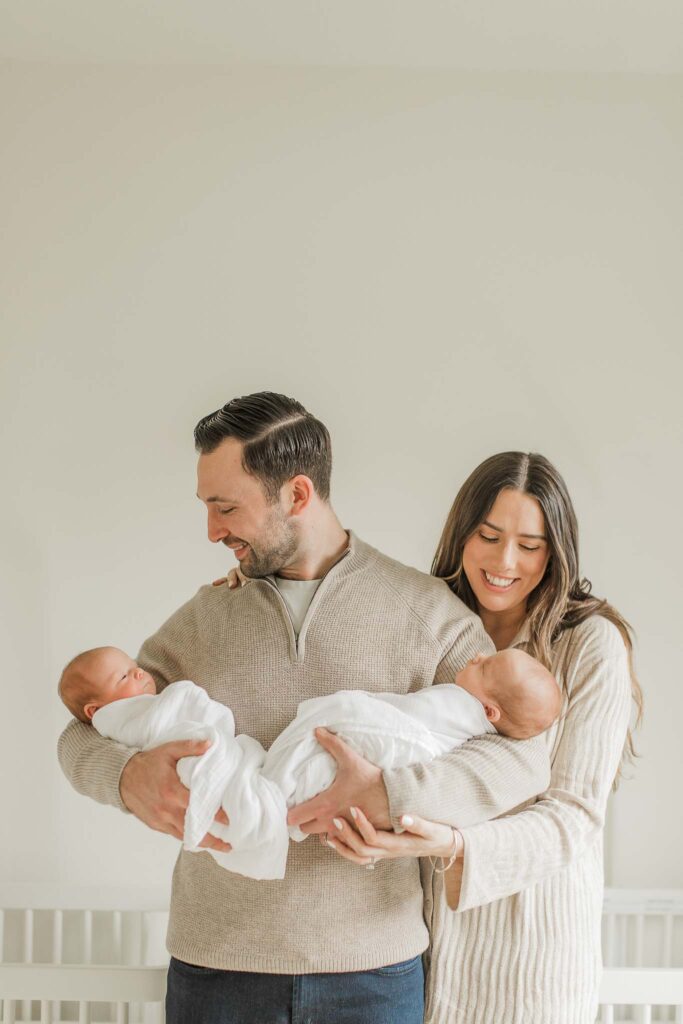 Soft neutral newborn photography image for a blog about baby names from a newborn photographer