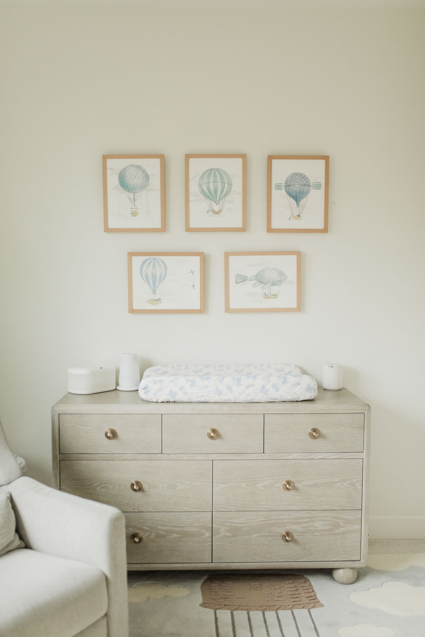 Natural light nursery photographed during an in-home newborn session Vancouver WA