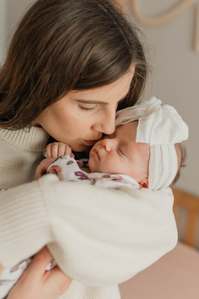 Holiday in-home newborn session in Camas Washington